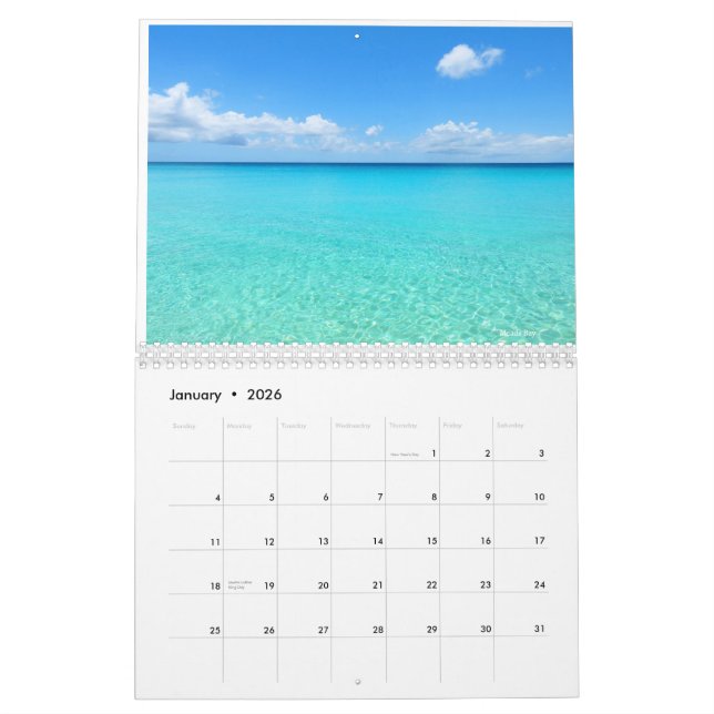 Calendrier des plages d'Anguilla 2023 (Jan 2026)