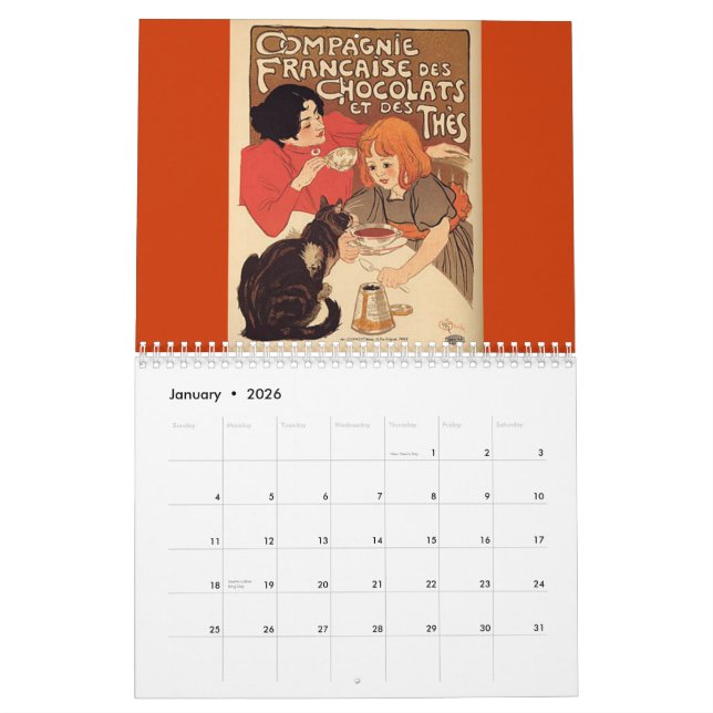 Calendrier des posters vintage 2013 (Jan 2026)