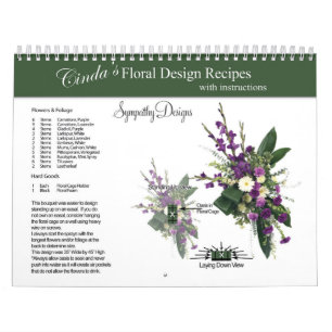 Calendrier des recettes florales de Sympathy Cinda