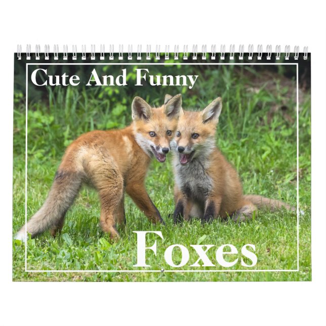 Calendrier des renards rouges mignons et amusants (Protection)
