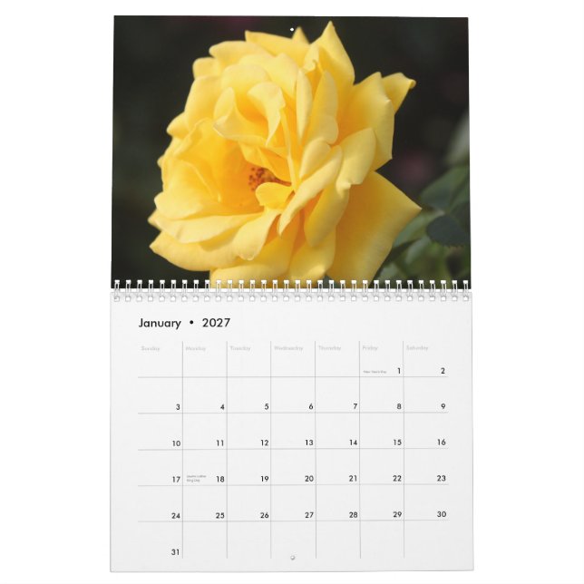 Calendrier des roses 2015 (Jan 2027)