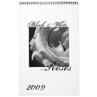 Calendrier des roses noirs et blancs 2009