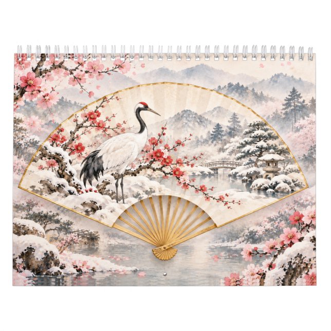 Calendrier des saisons de l'éventail japonais (Protection)