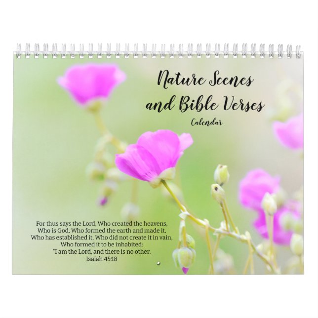 Calendrier des scènes de la nature et des versets  (Protection)
