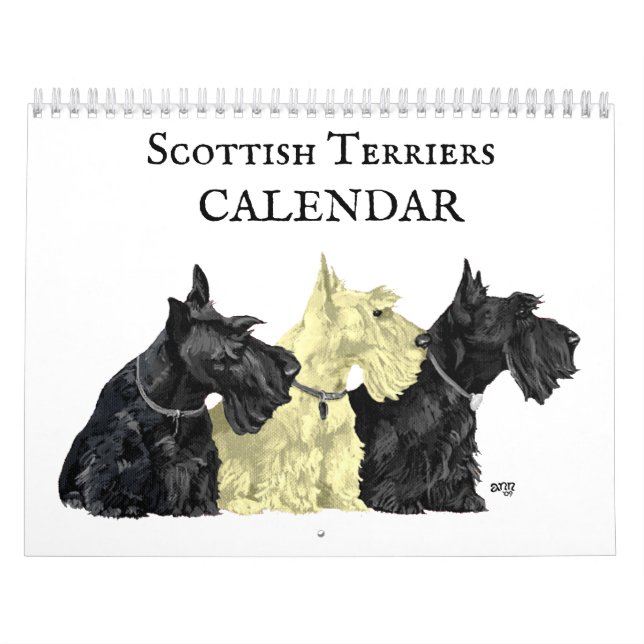 Calendrier des SCOTTIES roux et noirs (Protection)