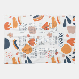 Calendrier des serviettes de thé 2020   Décor de