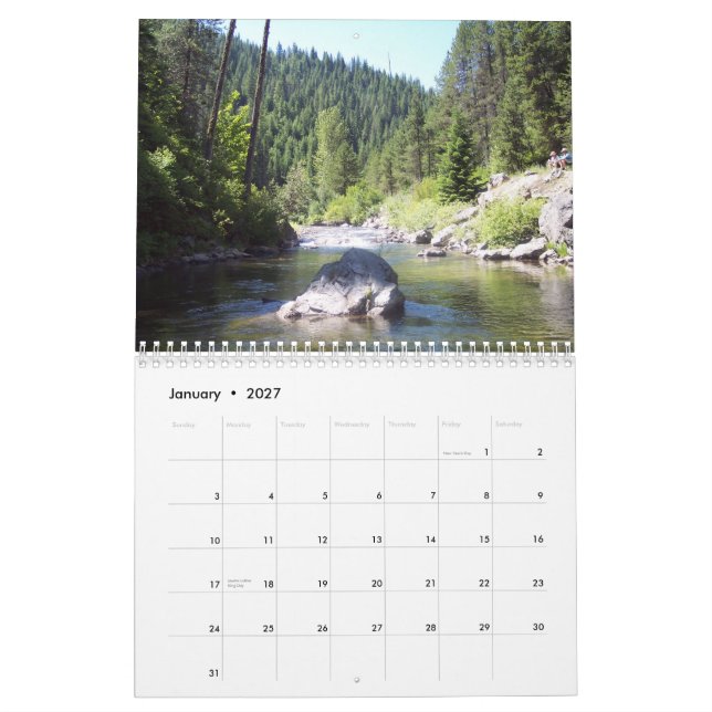 Calendrier des taches pittoresques de pêche de (Jan 2027)