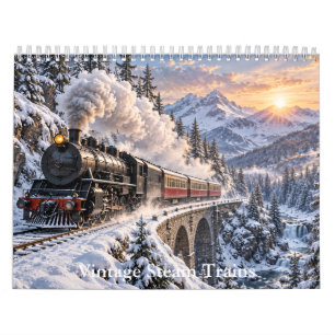 Calendrier des trains à vapeur vintage
