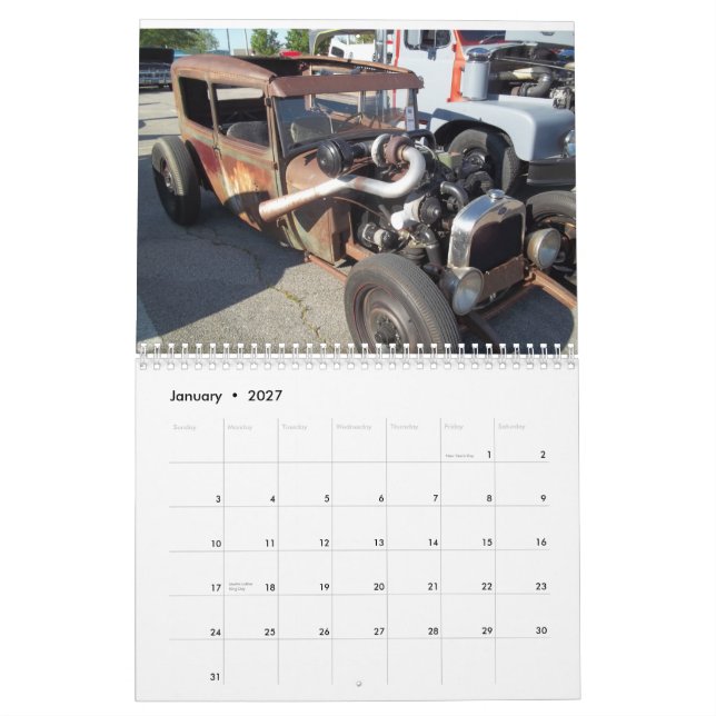 Calendrier des voitures rouilles et des bâtonnets  (Jan 2027)