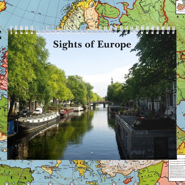 Calendrier des vues de l'Europe (A calendar featuring sights from Europe)
