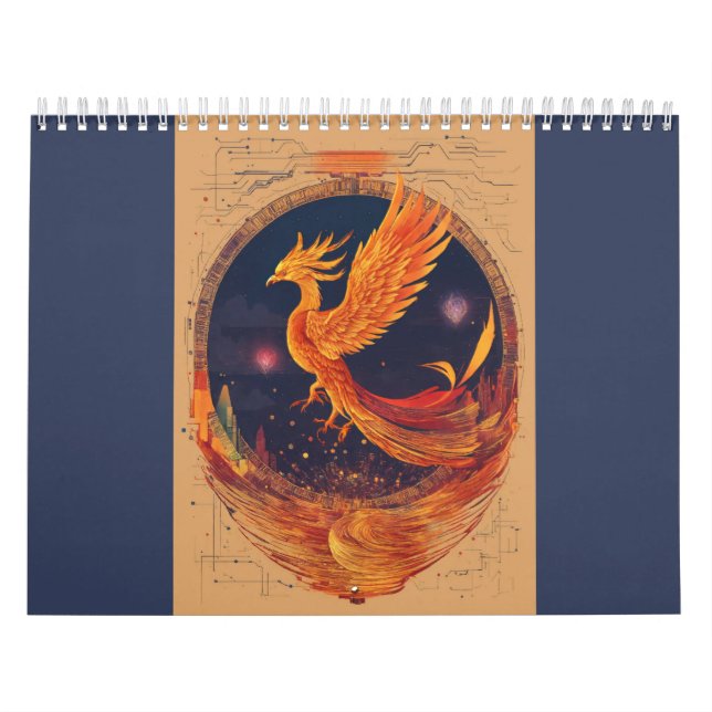 Calendrier "Design de tatouage Phoenix céleste (Protection)