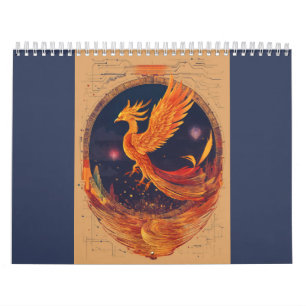 Calendrier "Design de tatouage Phoenix céleste