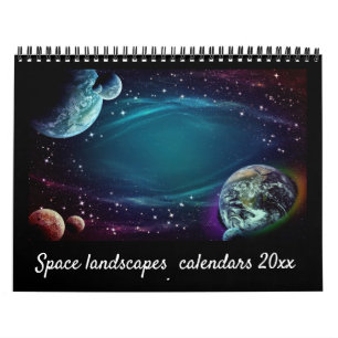Calendrier Design élégant et moderne paysage de l'espace 12 m