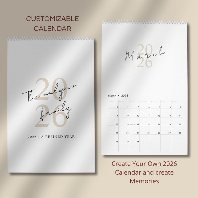 Calendrier Design minimaliste et épuré (Créateur téléchargé)
