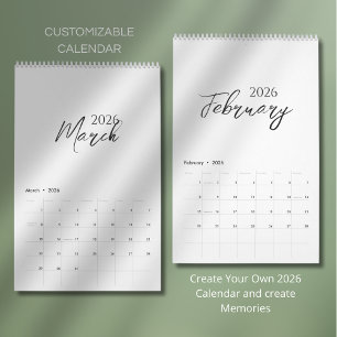 Calendrier Design minimaliste et épuré