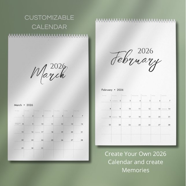Calendrier Design minimaliste et épuré (Créateur téléchargé)