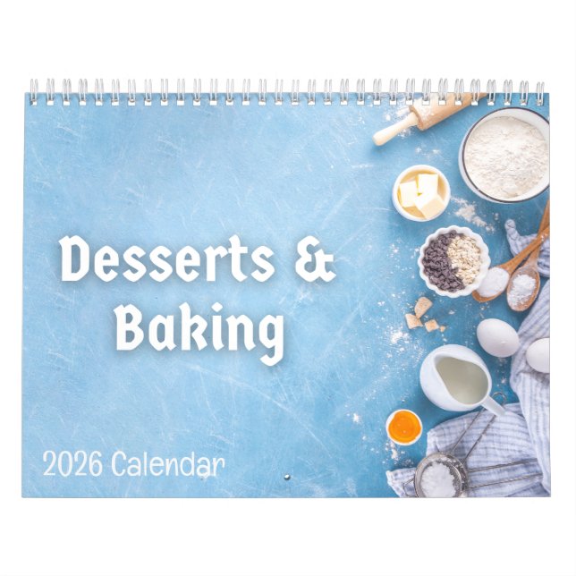 Calendrier Desserts & Baking 2026 Calendar (Protection)