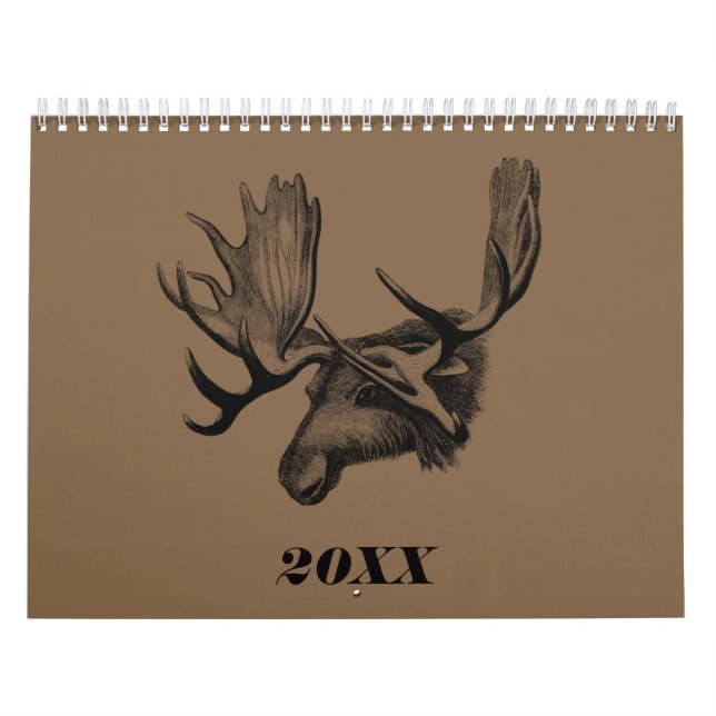 Calendrier Dessin animal de ligne simple 2024 (Protection)