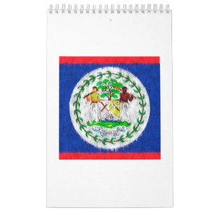 Calendrier dessin de peinture à l'huile de Belize