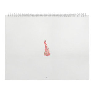 Calendrier dessin d'un oiseau avec des fleurs dessus