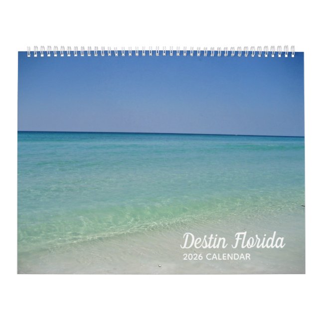 Calendrier Destin Florida Beach Photographie Balnéaire 2026 M (Protection)
