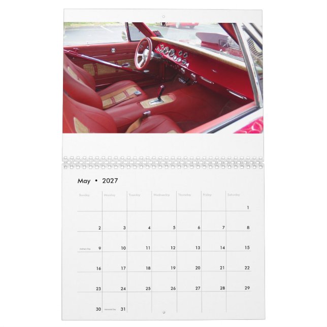 Calendrier Deux page, milieu, pro esquive de rue de (Mai 2027)