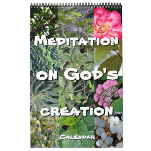 Calendrier Dieu méditation jardin : mots & notes