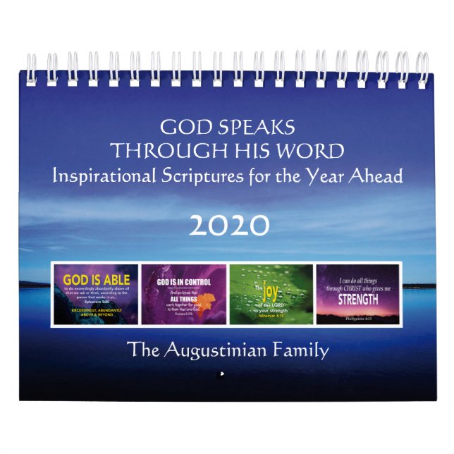 Calendrier DIEU PARLE La Bible Inspirationnelle Verses Année  (Protection)