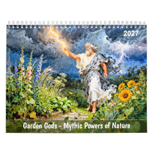 Calendrier Dieux du Jardin 2027 - Pouvoirs Mythiques de la Na