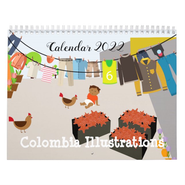 Calendrier d'illustrations Colombie (Protection)