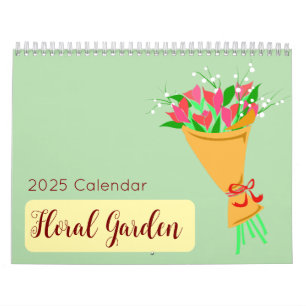 Calendrier d'illustrations de jardin floral 2025