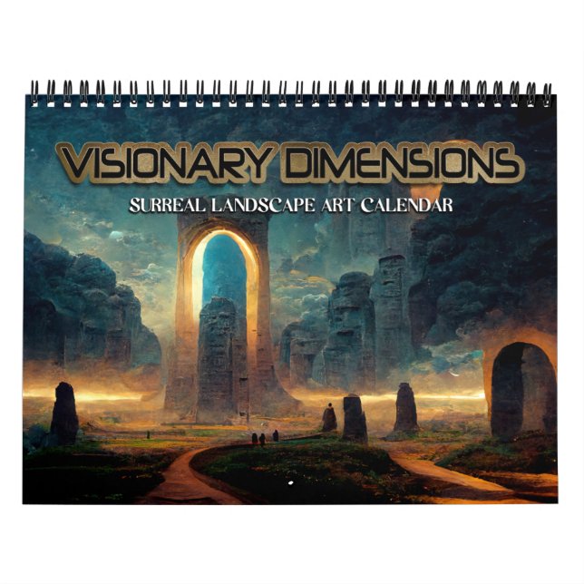 Calendrier Dimensions visionnaires 2027 3 Paysages surréalist (Protection)