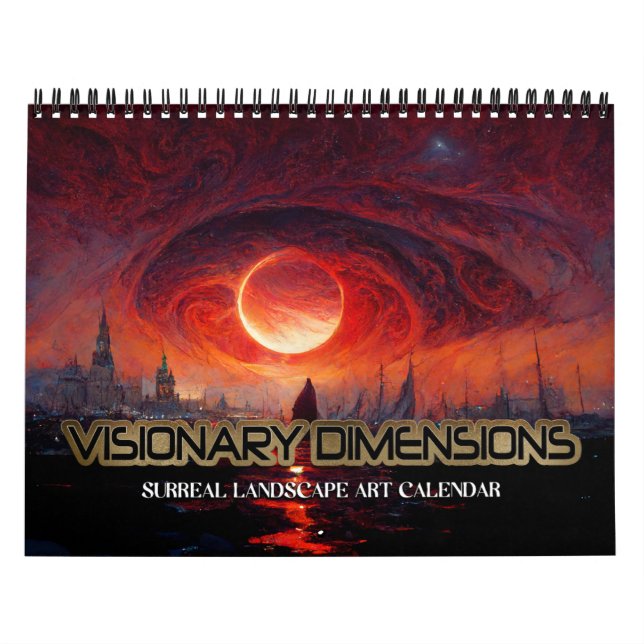 Calendrier Dimensions visionnaires 2027 4 Paysages surréalist (Protection)