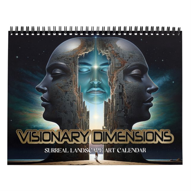 Calendrier Dimensions visionnaires 2027 6 Paysages surréalist (Protection)