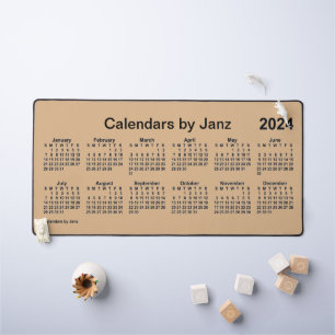 Calendrier d'impression Tan 2024 par Janz