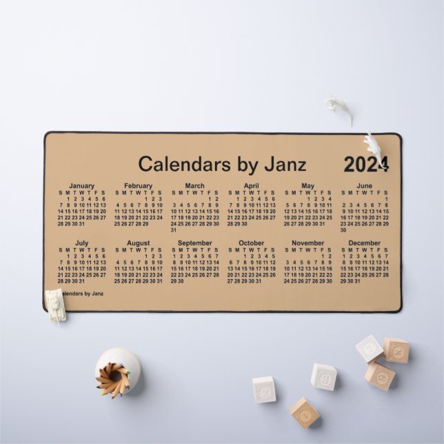 Calendrier d'impression Tan 2024 par Janz (Tableau pour enfants)