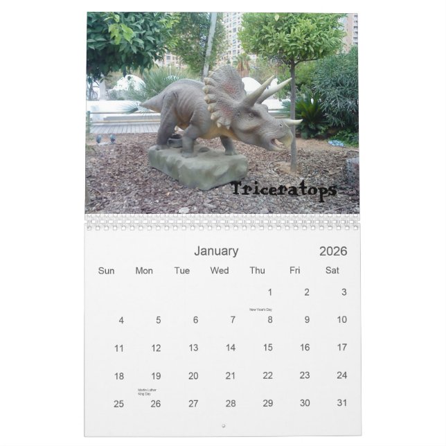 Calendrier dinosaure 2011 (Jan 2026)