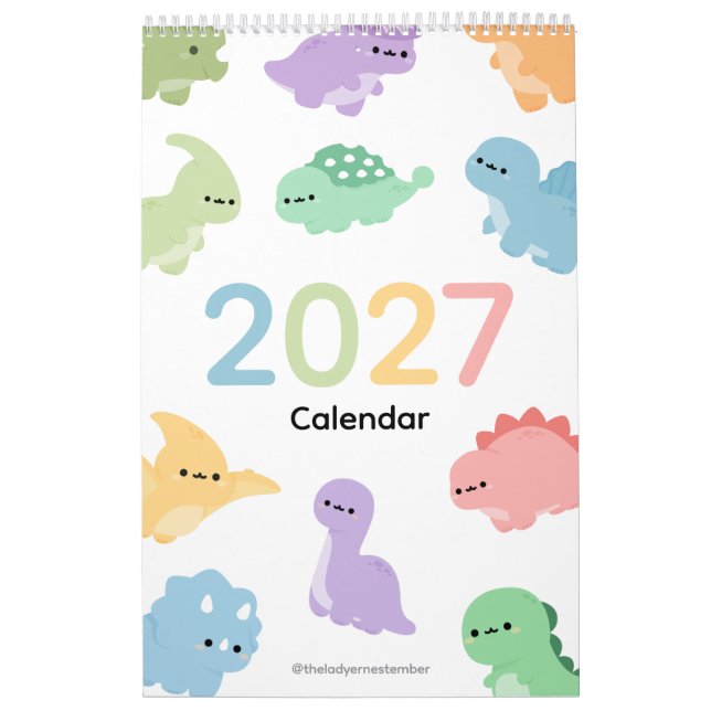 Calendrier dinosaure 2027 (Protection)