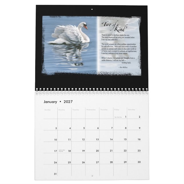 Calendrier d'inspiration de cheval, ©Kim McElroy (Jan 2027)