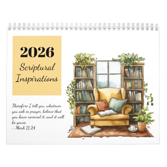 Calendrier d'inspirations scripturaires aquarelle  (Protection)