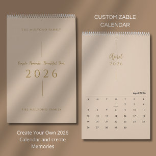 Calendrier Disposition Élégante et Propre