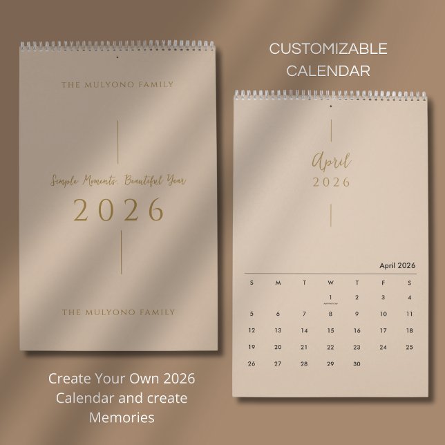 Calendrier Disposition Élégante et Propre (Créateur téléchargé)
