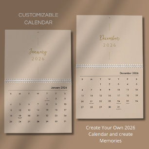 Calendrier Disposition Élégante et Propre