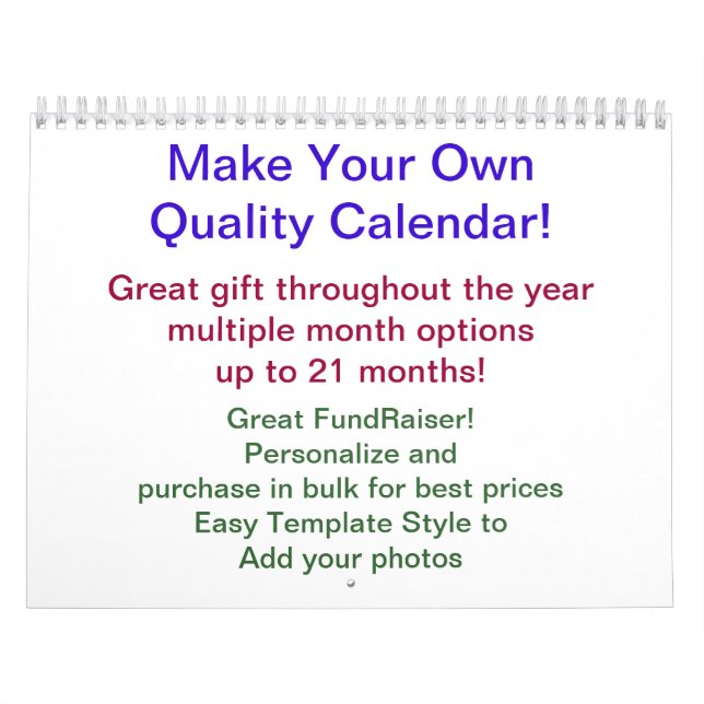 Calendrier DO-IT-YOURSELF collecte de fonds (Protection)