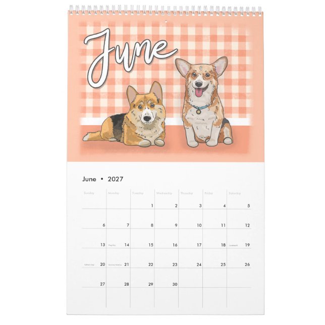 Calendrier Dog Lovers Calendar 2026 | Hand Drawn Ilustrations (Jun 2027)