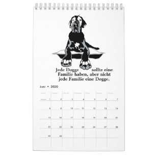 Calendrier Dogue Allemand Citations blanc