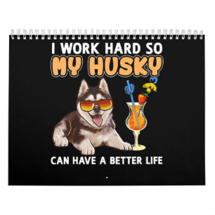 Calendrier Don Husky Amoureux de Husky Funny