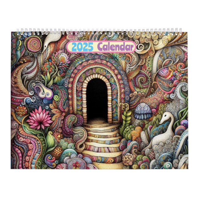 Calendrier Doodle Caves 2025 Calendrier Art (Protection)