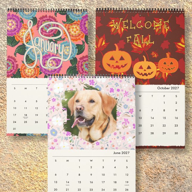 Calendrier Douze Mois de Création de Famille sur Mesure (Créateur téléchargé)