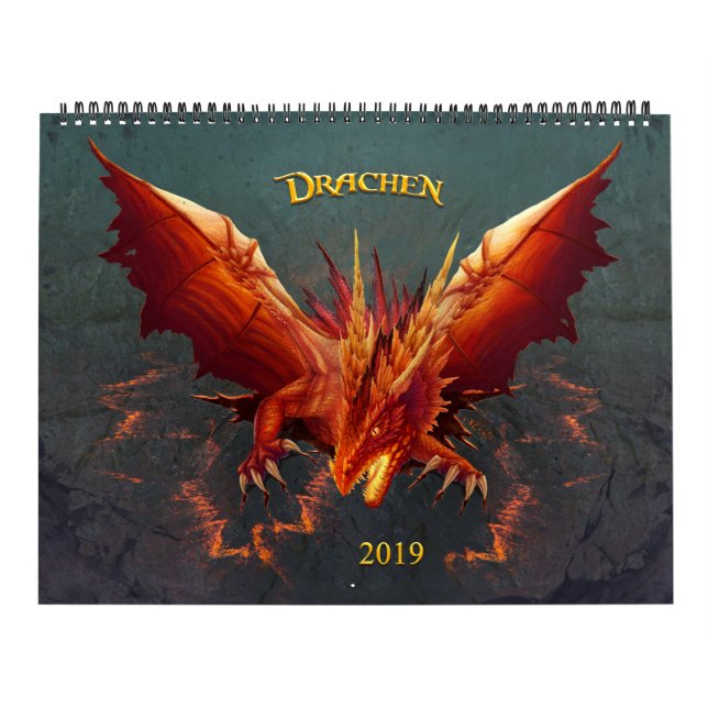 Calendrier Dragon calendriers, Dragon Calendar, (36cm x 28cm) (Protection)